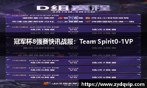 冠军杯8强赛快讯战报：Team Spirit0-1VP